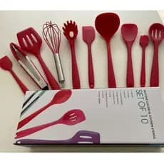 Kit 4 Escumadeira Concha Espatula Vazada Colher de Servir em silicone