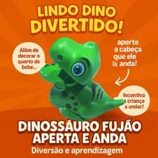 Dinossauro Fujão Aperta e Anda: A Aventura Jurássica que Impulsiona o Desenvolvimento do Seu Bebê