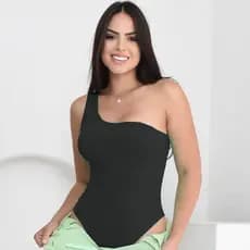 Body Feminino Mula Manca Suplex Com Forro e com Bojo Removível Moda Tendencia Verão 2026