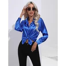 Camisa De Cetim Branca Feminina E Blusas Brancas Gira Botão DownCollar Tops Spring Casual Loose Long Sleeve Blusa Mulher Elegante Escritório Ladies Shirt Verde