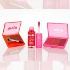 Kit Maquiagem Completa Melu: Blush, Lip Tint e Sombra