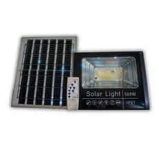 Refletor Solar Led Holofote 500w + Placa Solar + Controle