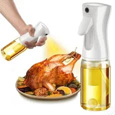 Borrifador Spray Cozinha Branco Azeite e Vinagre 220ml Saladas, Carnes, Queijos Pratos Quentes Frios