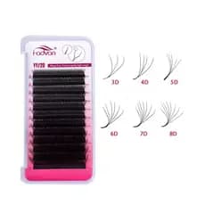 1/2/3 e 4 Cilios Volume Brasileiro YY Fadvan Original curvatura 7D tamanho do 8mm ao 11 e Mix 8-14mm