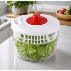 Centrífuga Manual de Salada 4L Escorredor de Folhas Alface Verduras Vegetais Cesto 4 Litros Sortida