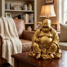 Buda Risonho Decorativo Estátua Zen 3D Buddha Feliz Decoração Sala Meditação Escritório