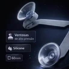 Suporte Veicular Starlink Mini Ventosa Reforçada Vidro Preto Ou Cinza