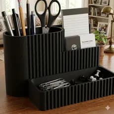 Organizador de Mesa Multifuncional Porta Canetas Celular Controle Suporte Escritorio Moderno