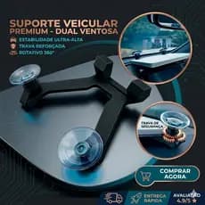 Suporte Veicular Starlink Mini Ventosa Reforçada Vidro Preto Ou Cinza