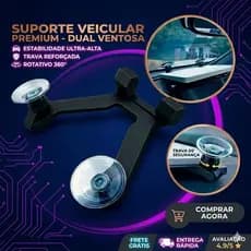 Suporte de Starlink Mini Com Duas Fortes Ventosas Para Starlink Mini Cinza E Preta - Full Shopee