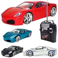 Carrinho Ferrari Controle Remoto LED nas Rodas Neon – Carro RC Infantil Corrida