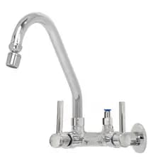 Torneira Cozinha Parede Bica Movel Com Saida Adaptador Purificador de 6,35mm Engate Rápido