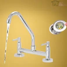 Torneira Cozinha Misturador Mesa/bancada Bica Movel com Articulador Cromada Luxo Metal 1/4 V.