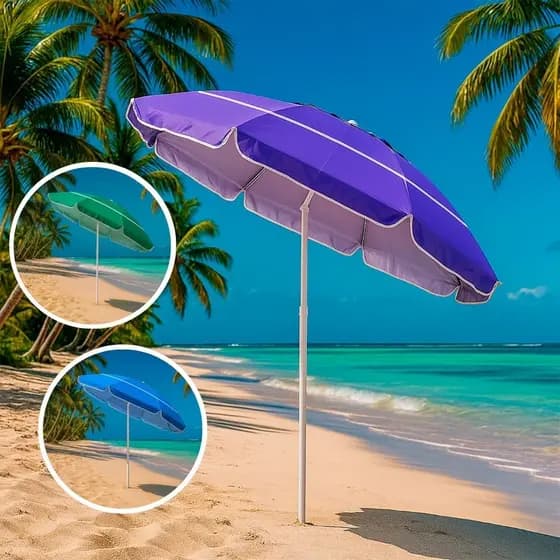 Guarda Sol Gigante 2,40m Praia Piscina Respirável Uv Verão
