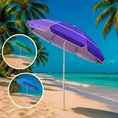 Guarda Sol Gigante 2,40m Praia Piscina Respirável Uv Verão