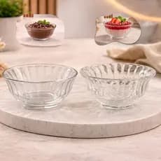 Kit Tigelas de Vidro 250ml Sobremesa Bowl - Jogo de Sobremesa