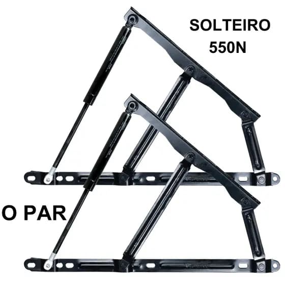 Par De Articulação Completa Para Cama Box Baú Solteiro 55Kg
