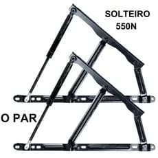 Par De Articulação Completa Para Cama Box Baú Solteiro 55Kg