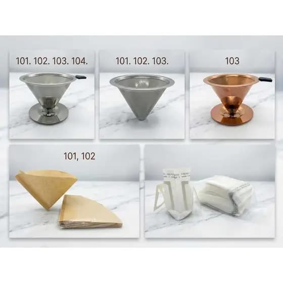 Coador de Café Reutilizável em Aço Inox | Filtro Permanente com Suporte | Compatível com Filtro de Papel