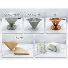 Coador de Café Reutilizável em Aço Inox | Filtro Permanente com Suporte | Compatível com Filtro de Papel