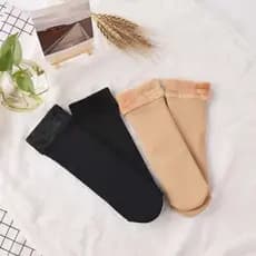 Meia Feminina Térmica Peluciada Cano Alto Inverno Quente e Confortável Kit 2 4 ou 6 Pares