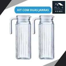 Jarra de Vidro Suiça 1 ou 2 Jarras De Vidro  1 Litro -com tampa