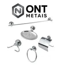 Kit de acessórios em Metal Alumínio Inox para Banheiro 5 com Peças Cromado