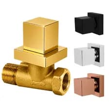 Kit Completo Registro 3/4 para Chuveiro 25mm + Acabamento Dourado,Preto ou Rose100% Metal Padrão Deca