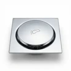 Ralo Click Inox  10x10 Cromado Clique Clic Pop Up Inteligente Banheiro Lavabo Veda Cheiro Elegante