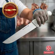 Faca Açougueiro e cozinha Profissional Para Carne 8 Mundial Master Line 34 cm
