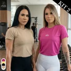 Kit 2 Camisetas Feminina Dry Fit Academia Treino Fitness Leve Respirável Corrida Confortável