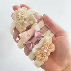 Kit 6 Faixinhas para Bebê | Laços para Recém-Nascida | Saída de Maternidade