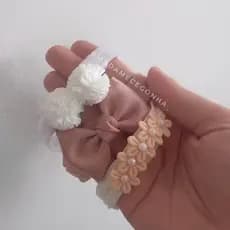 Kit 3 Faixinhas para Bebê | Laços para Recém-Nascida | Saída de Maternidade