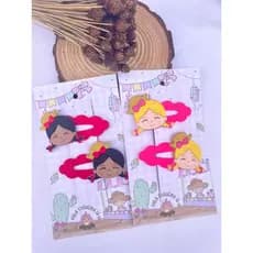 Tic Tac Infantil Menina Bonita Junina | Stitch Junino | Presilha de Cabelo para Menina | Acessório de cabelo