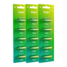 5 Pilhas Elgin A27 12v 27A Alcalina Controle Portão 1 a 5 Cartelas Monte o seu Kit