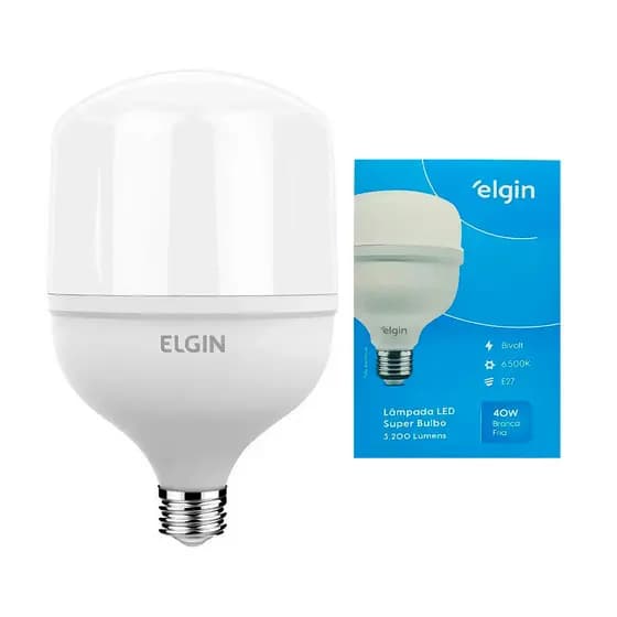Lampada Led Super Bulbo Alta Potencia 40w Bivolt Elgin 6500k