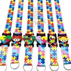 Cordão Autismo Personalizado com Emborrachado de Identificação Autista
