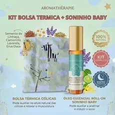 Kit Soninho Baby + Bolsa Térmica Sementes e Ervas Cólica Gases Bebê
