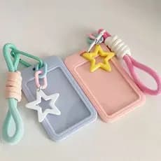 Porta-Cartões Fotográficos Fofos Kpop Photocard Titular Capa Para Cartão Estrela , Imagem Protetor Chaveiro Transparente