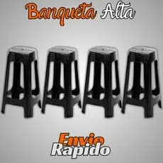 Kit Conjunto 4 X Banqueta Plástica Alta Para Balcão Cozinha Americana Área De Lazer Banco Plastico