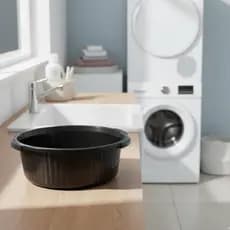 Jogo Bacia Canelada 10L 18L 29,5 L Multiuso Com Alça Plastico Cozinha Roupa Suja  Lavanderia Limpeza