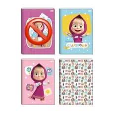 CADERNO BROCHURA 1/4 PEQUENO MASHA E O URSO JANDAIA | CAPA DURA