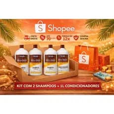 Kit   2 Shampoo e 2 Condicionador Maca  Argain 1L – limpeza profunda capilar