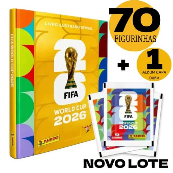 Álbum Oficial Copa Do Mundo FIFA 2026 Capa OURO + 7/21/35/70 Figurinhas Pacotes Colecionáveis Originais