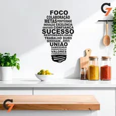Adesivo de Parede Para Empresa Decoração Moderna Lampada Palavras Motivacionais Autocolante Lavável