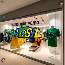 Adesivo de Parede Para Decoração Copa do Mundo Brasil Futebol Para Vitrine Lojas Sala