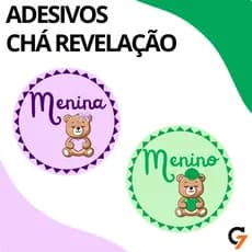 Kit 200 Etiquetas Chá Revelação Para Decoração Menino ou Menina Adesivo Autocolante Moderno