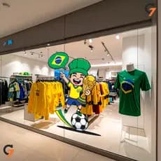 Adesivo de Parede Copa do Mundo Jogos do Brasil Para Decoração Autocolante Lavável Para Casa