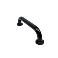 Alca De Apoio Barra 30cm Preto Inox Para Idoso E Deficiente