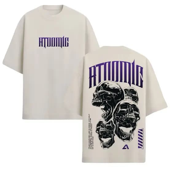 Camiseta Oversized Premium 20.1 Skull Streetwear Camisa Unissex